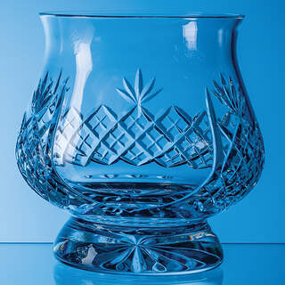 18cm Lead Crystal Panelled Hurricane Bowl